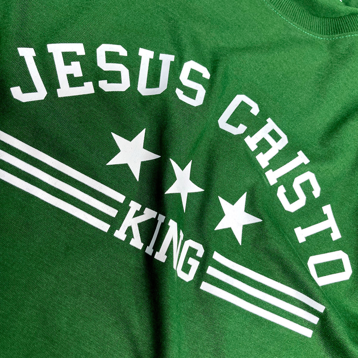 Camiseta Feminina Verde Jesus Cristo king
