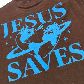 Oversized Marrom Full Coração Jesus Saves