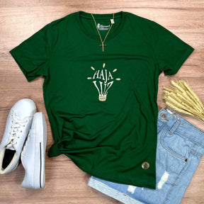 Camiseta Feminina Verde Haja Luz