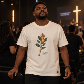 Camiseta Masculina Off White Arde, mas não se consome
