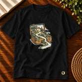 Camiseta Masculina Preta O Pai corre ao encontro