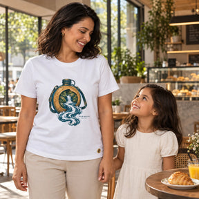 Camiseta Feminina Branca Rios de água viva