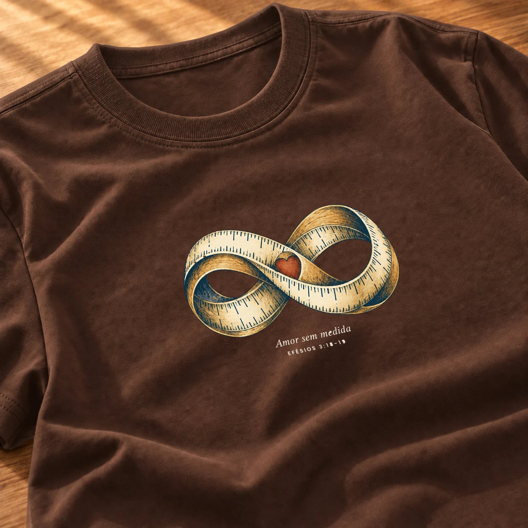 Camiseta Feminina Marrom Amor sem medida