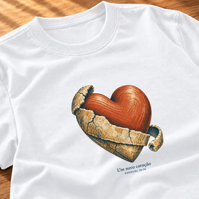Camiseta Feminina Branca Um novo coração