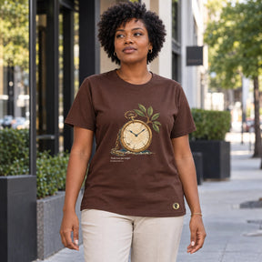 Camiseta Feminina Marrom Tudo tem seu tempo
