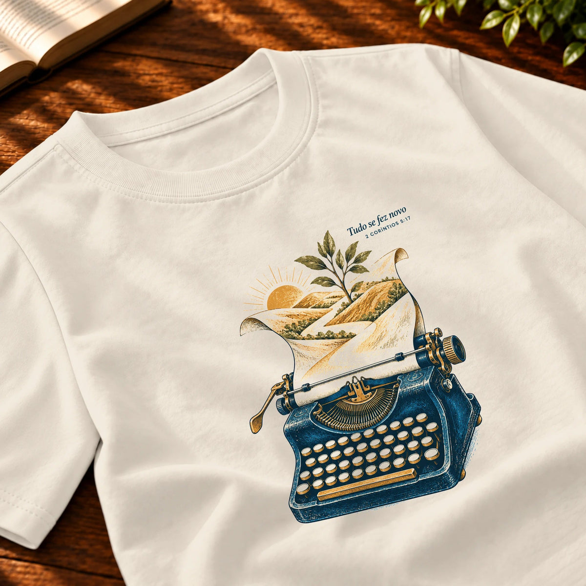 Camiseta Masculina Off White Tudo se fez novo
