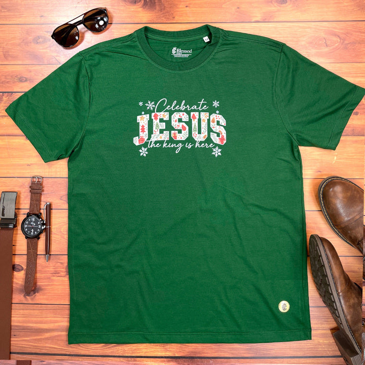 Camiseta Masculina Verde Celebrate Jesus