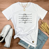 Camiseta Feminina Branca Paz Saúde Esperança Coroa