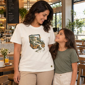 Camiseta Feminina Off White O Pai corre ao encontro