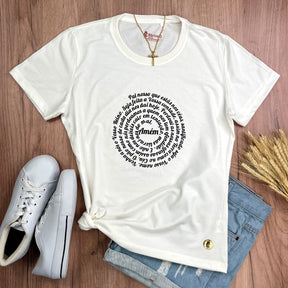 Camiseta Feminina Off White Pai Nosso