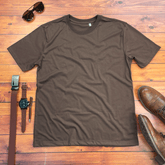 Camiseta Masculina Marrom Lisa