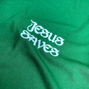 Camiseta Masculina Verde Jesus saves