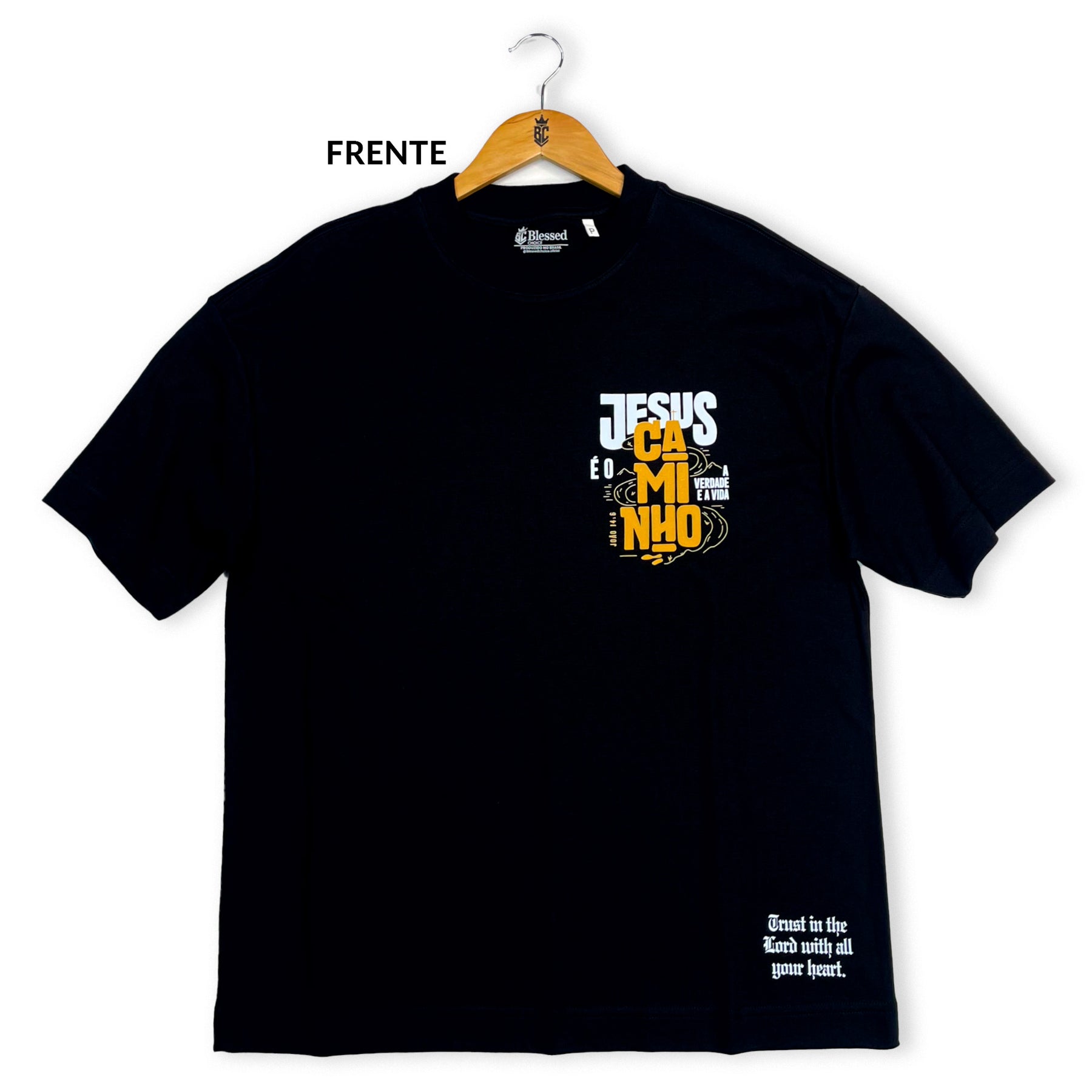 Oversized Preta Full Jesus é o Caminho