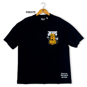 Oversized Preta Full Jesus é o Caminho