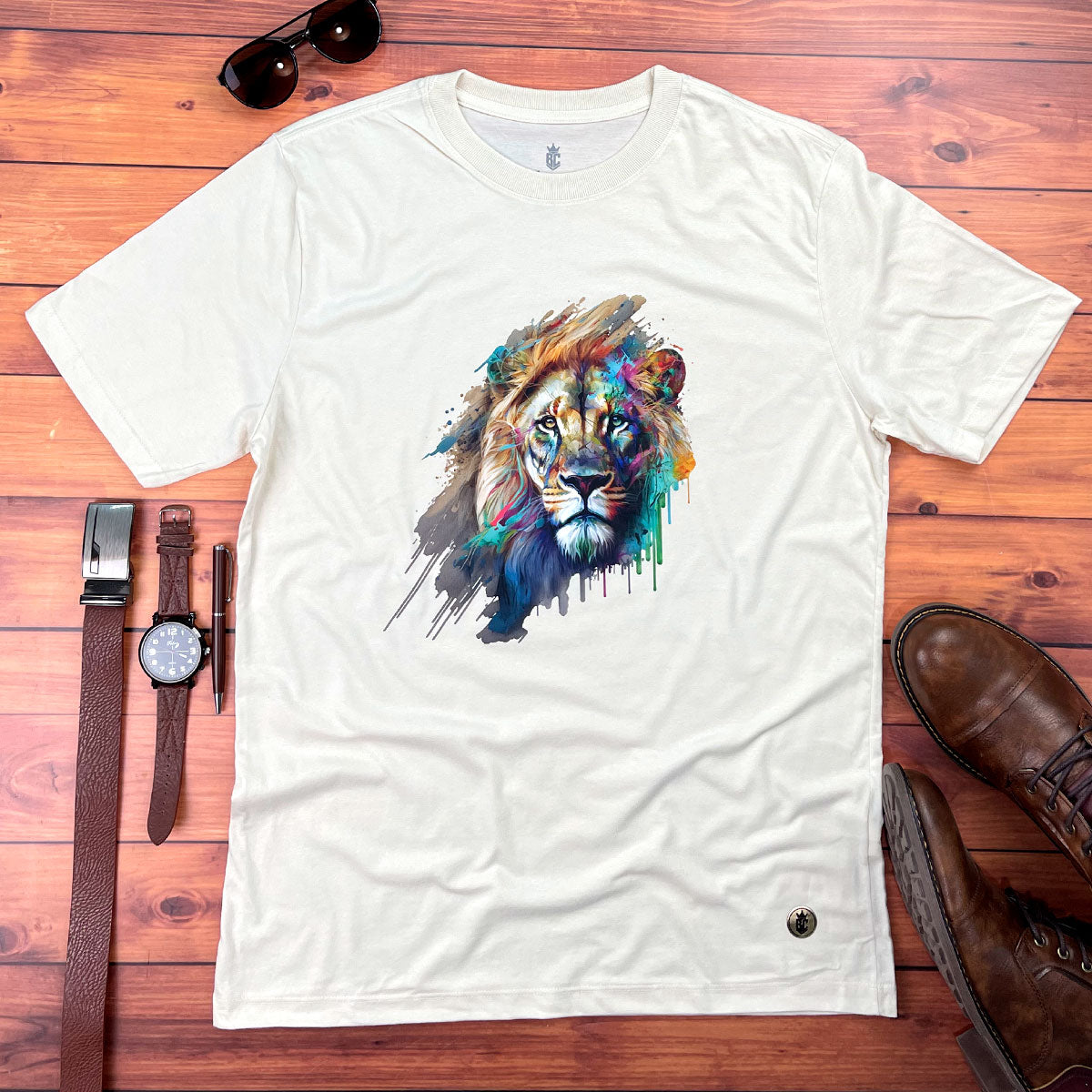 Camiseta Masculina Off White Leão