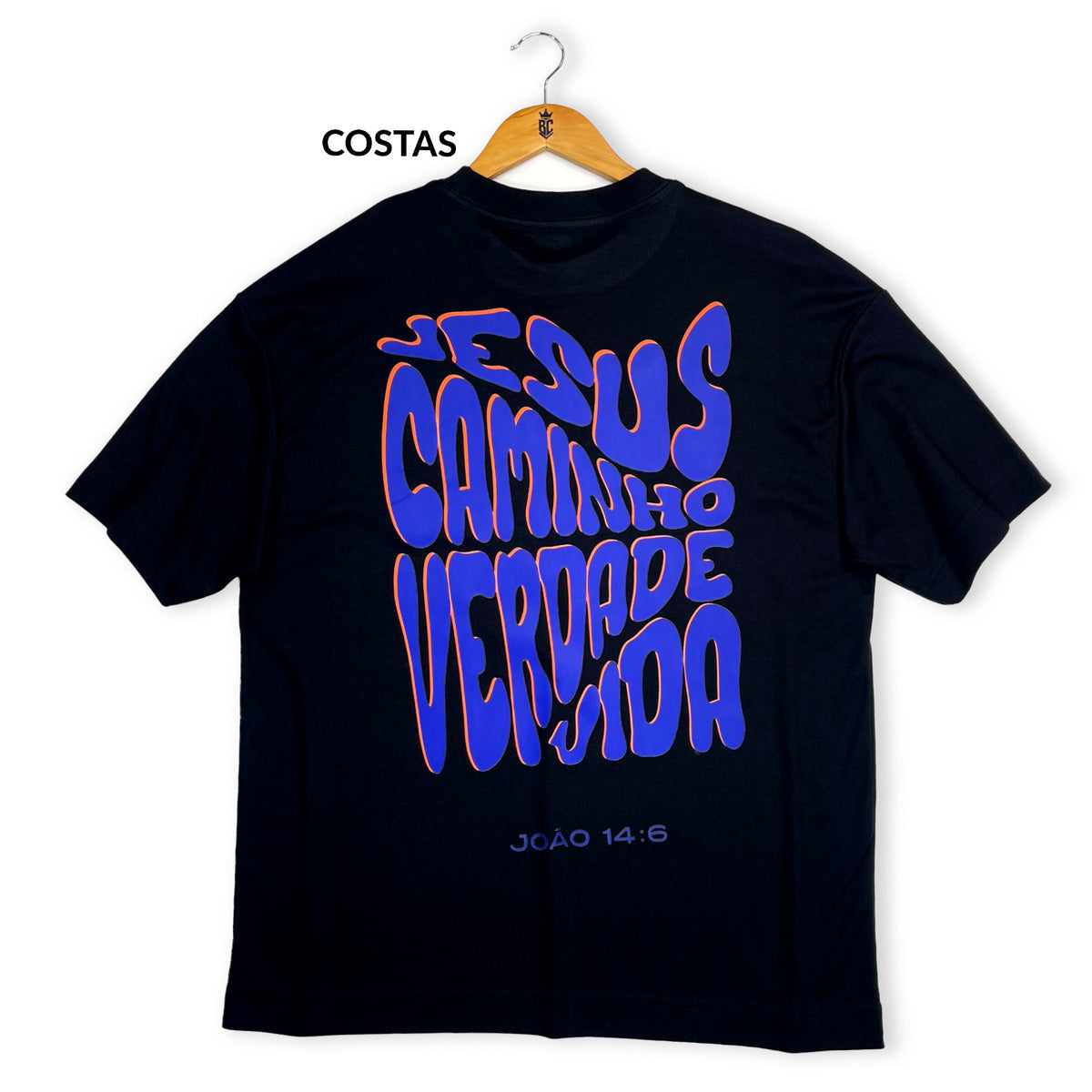 Oversized Preta Full Jesus Caminho Verdade