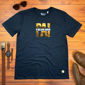 Camiseta Masculina Preta Pai Meu Melhor Amigo