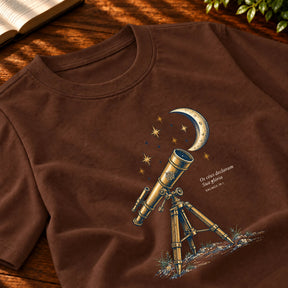 Camiseta Masculina Marrom Os céus declaram Sua glória