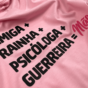 Camiseta Feminina Rosa Amiga Igual Mãe