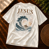 Oversized Off White Jesus Living Water — Costas
