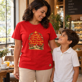 Camiseta Feminina Vermelha Conselheiro Maravilhoso — Ambientada 03