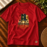 Camiseta Masculina Vermelha O Santo Natal — Principal 01