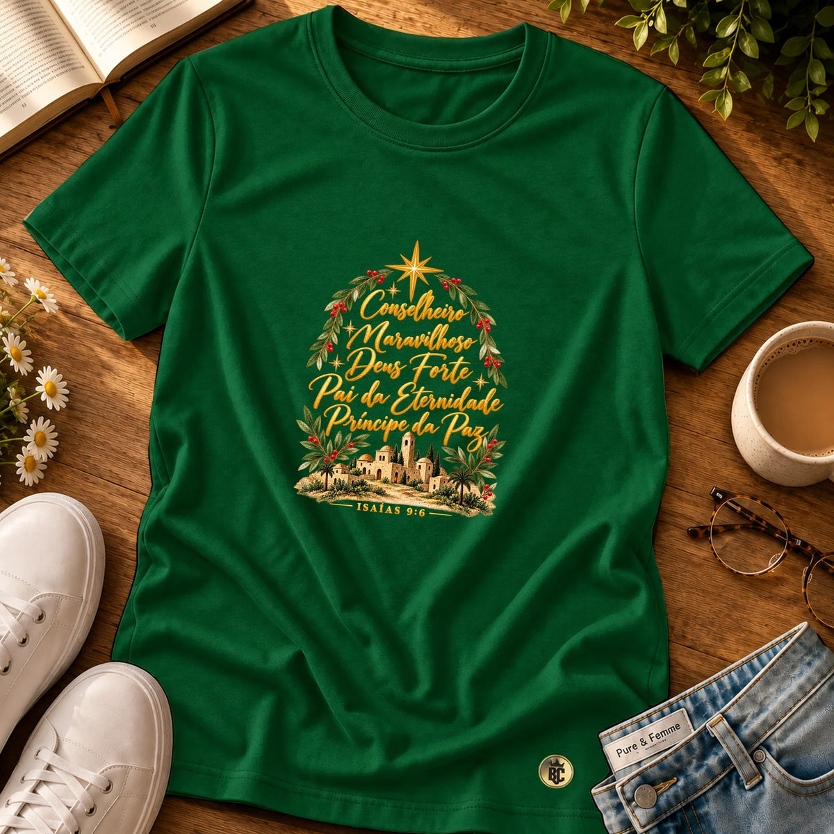 Camiseta Feminina Verde Conselheiro Maravilhoso — Principal 01