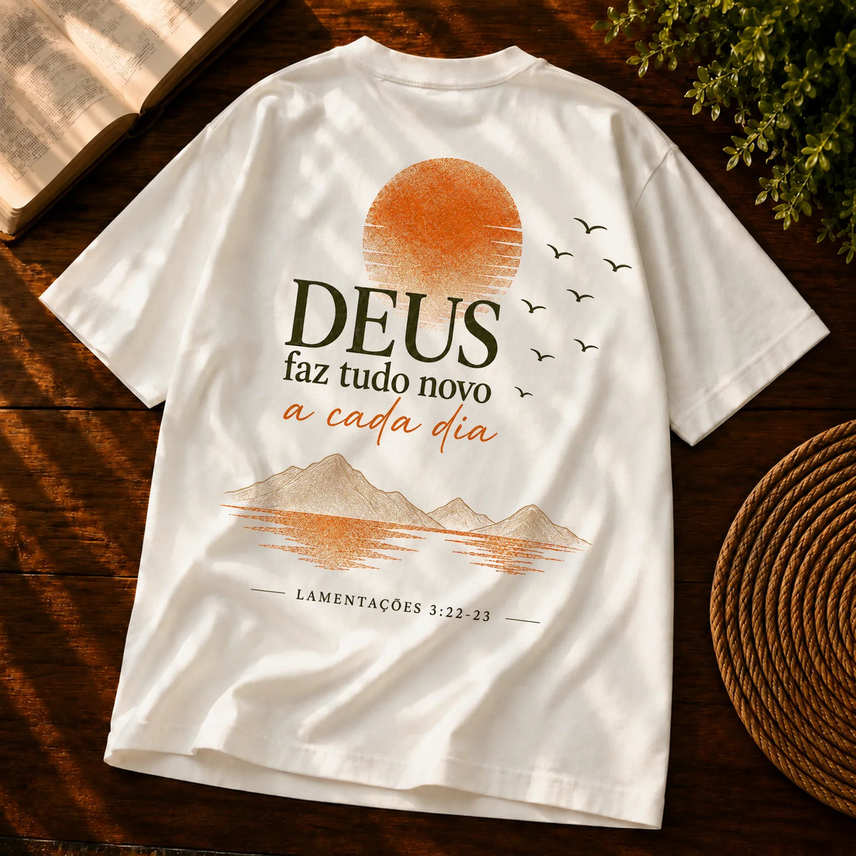Oversized Off White Deus a cada dia — Costas