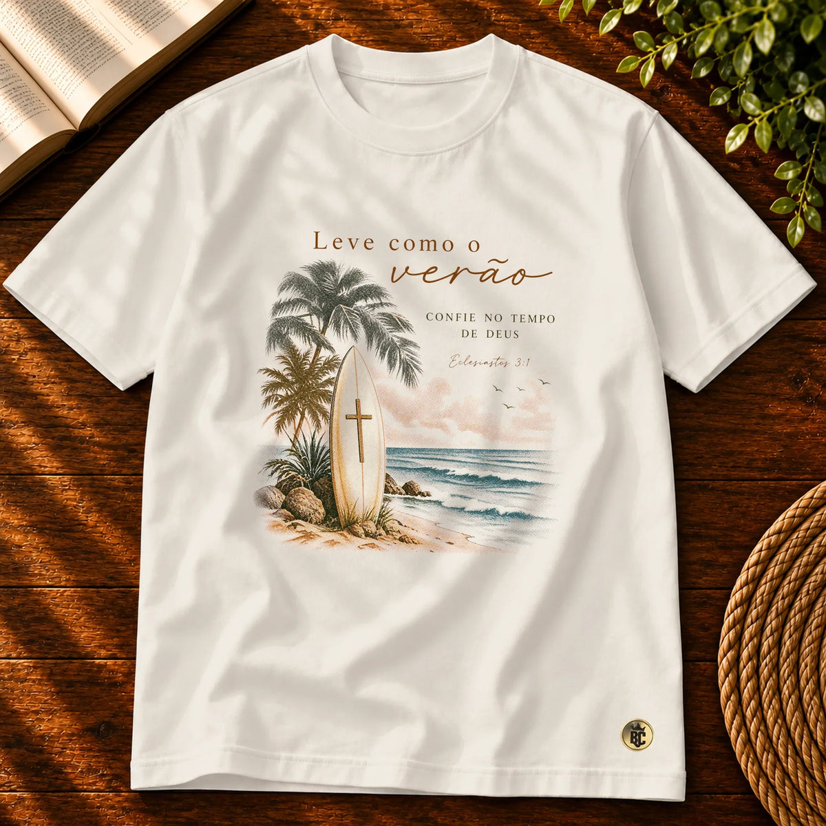 Camiseta Masculina Off White Leve Como o Verão — Principal 01