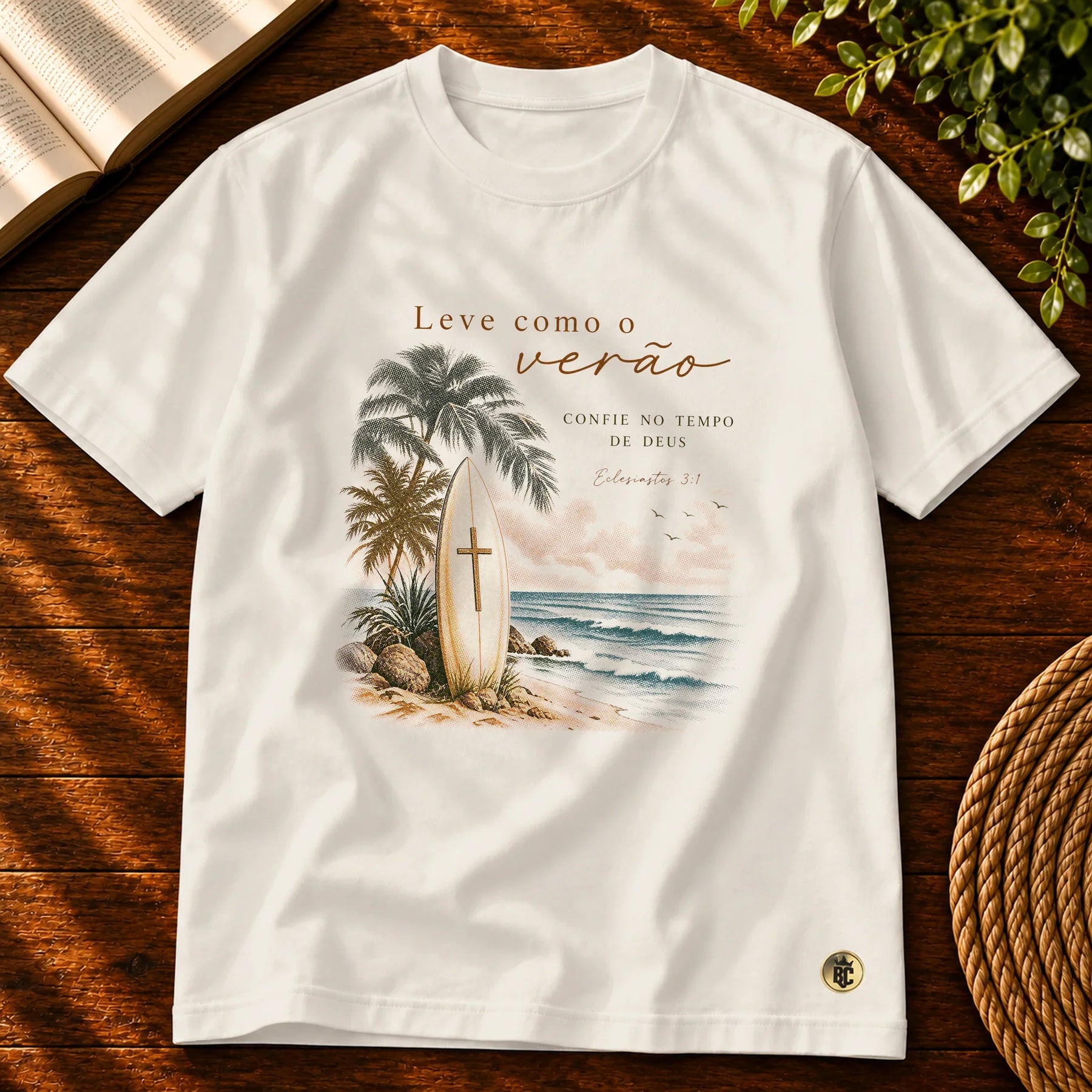 Camiseta Masculina Off White Leve Como o Verão — Principal 01