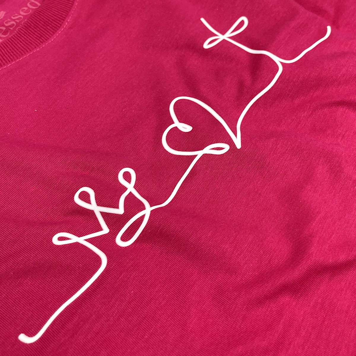 Camiseta Feminina Pink Coroa Coração