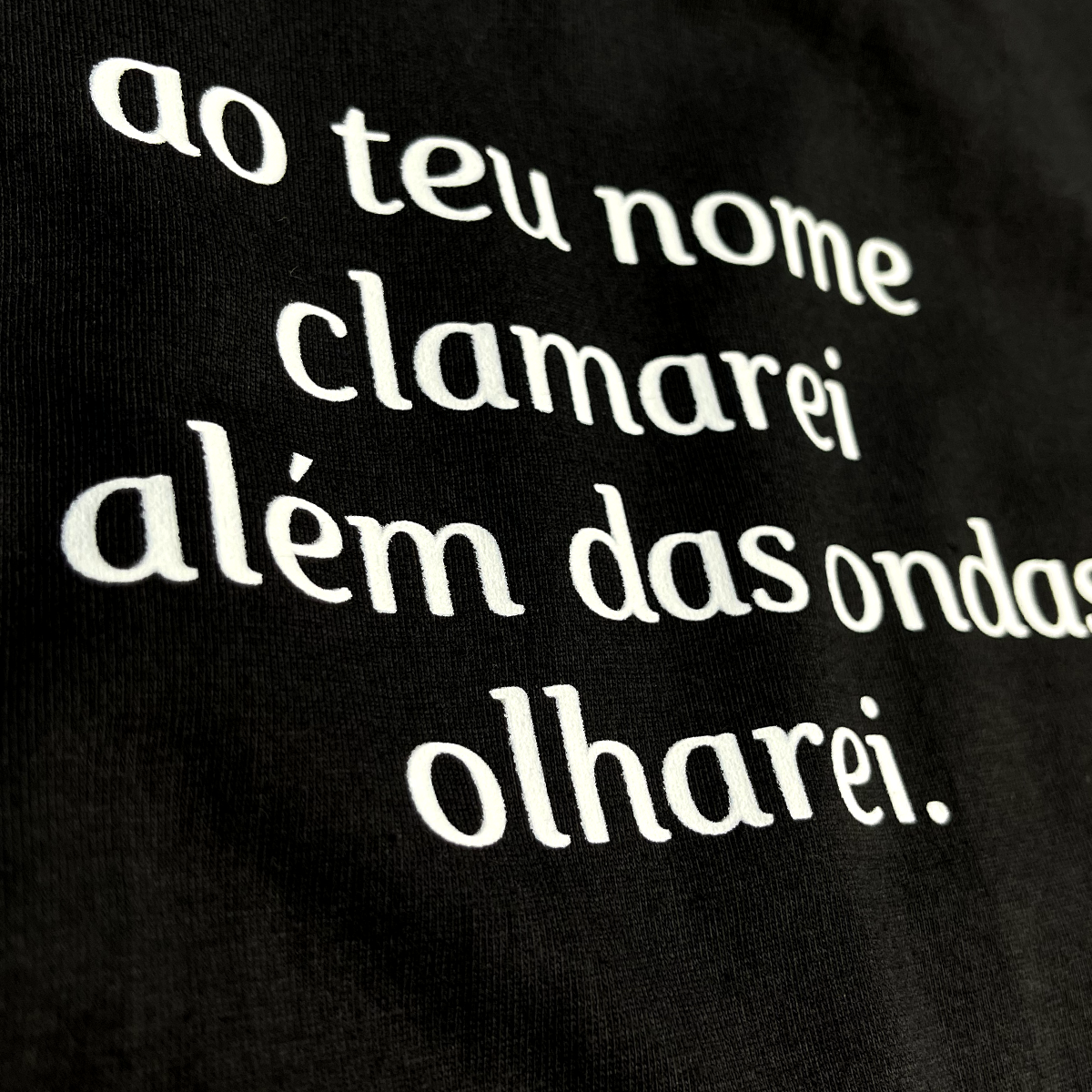 Camiseta Feminina Preta Ao Teu Nome Clamarei