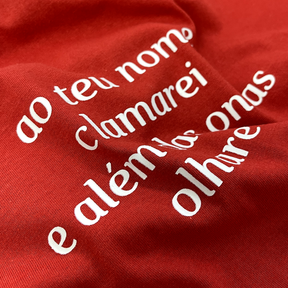 Camiseta Feminina Vermelha Ao Teu Nome Clamarei