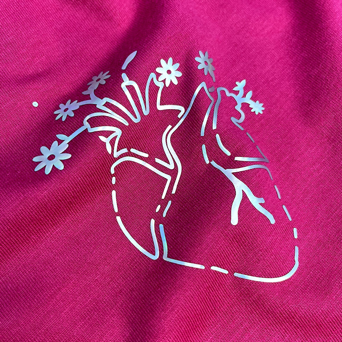 Camiseta Feminina Pink Coração