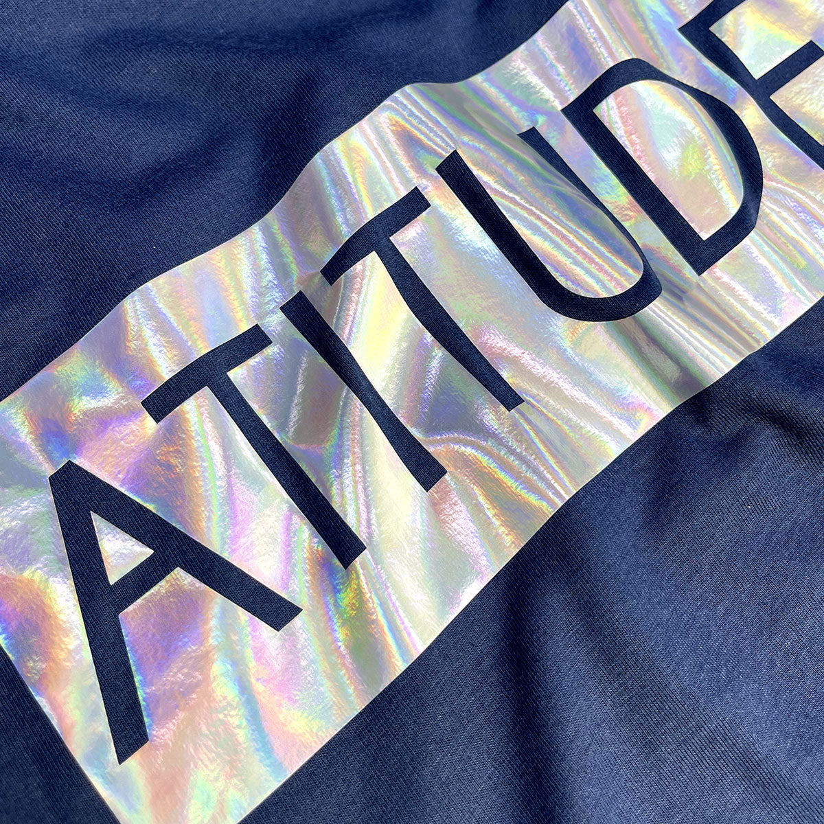 Camiseta Feminina Azul Atitude Holográfico