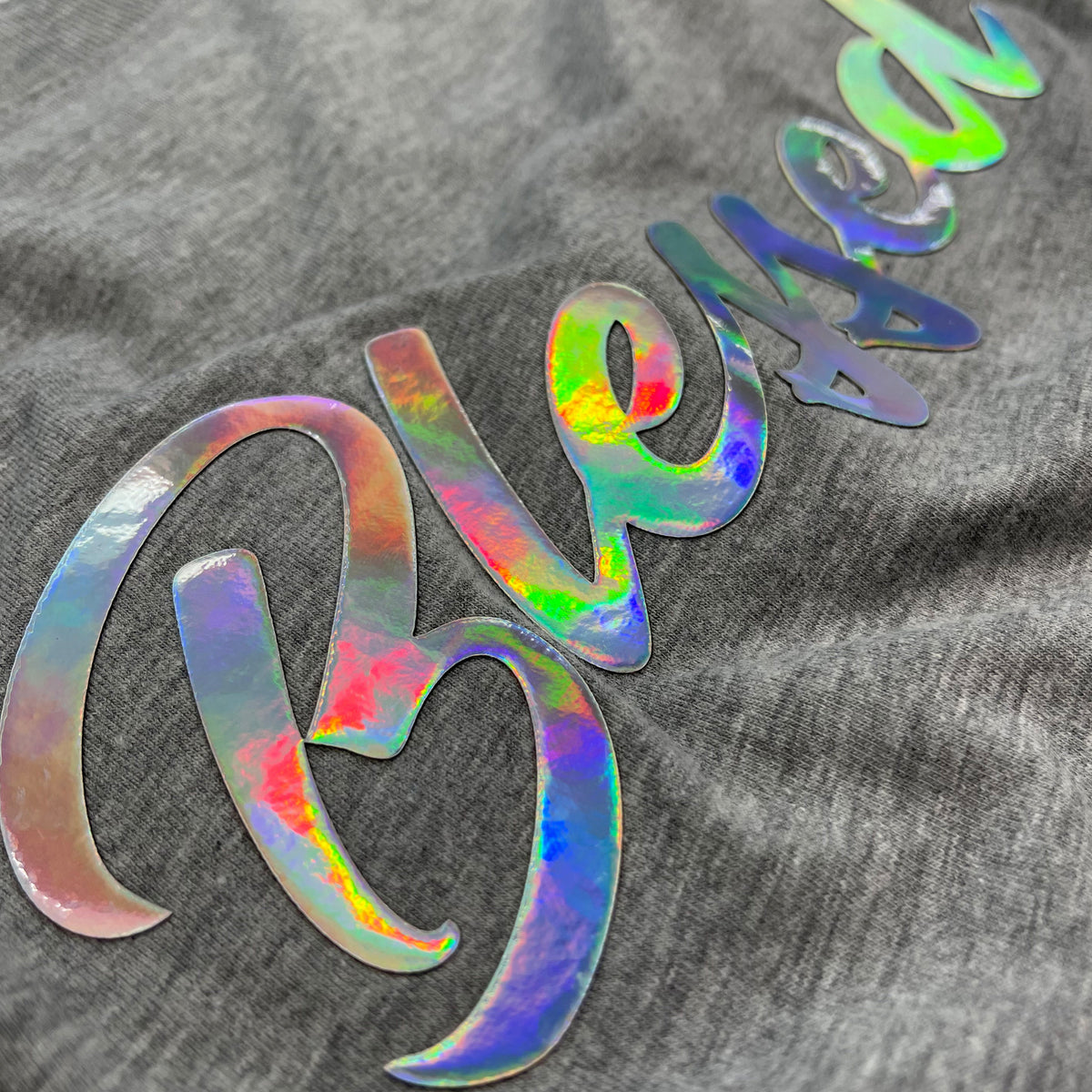 Camiseta Masculina Cinza Blessed Holográfico