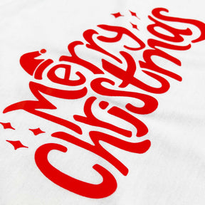 Camiseta Feminina Branca Merry Christmas Chapéu