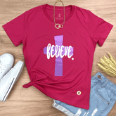 Camiseta Feminina Pink Believe