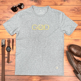 Camiseta Masculina Cinza God is Good