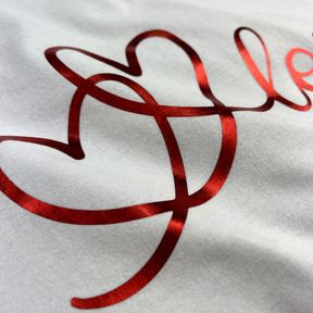 Camiseta Feminina Branca Love Corações
