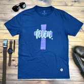 Camiseta Masculina Azul Believe